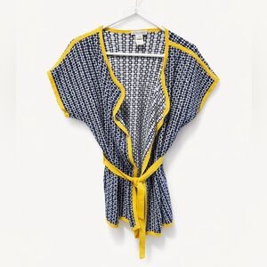 Pendleton Catalina Reversible Belted Short Sleeve Cardigan Medium